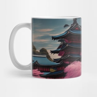 Serene Mount Fuji Sunset - Peaceful River Scenery Mug